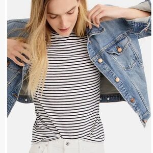 J Crew Eco Denim Jean Jacket Pockets | Sz L